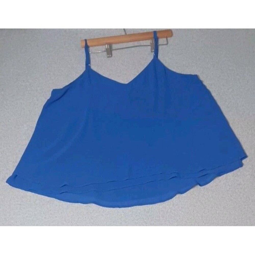 Torrid Sophie Georgette Swing Cami 1 Cobalt Blue Layering Boho Festival Flowy - Picture 11 of 12